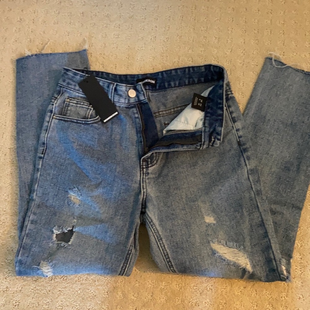 Distressed mom jeans UK as 8, euro 6